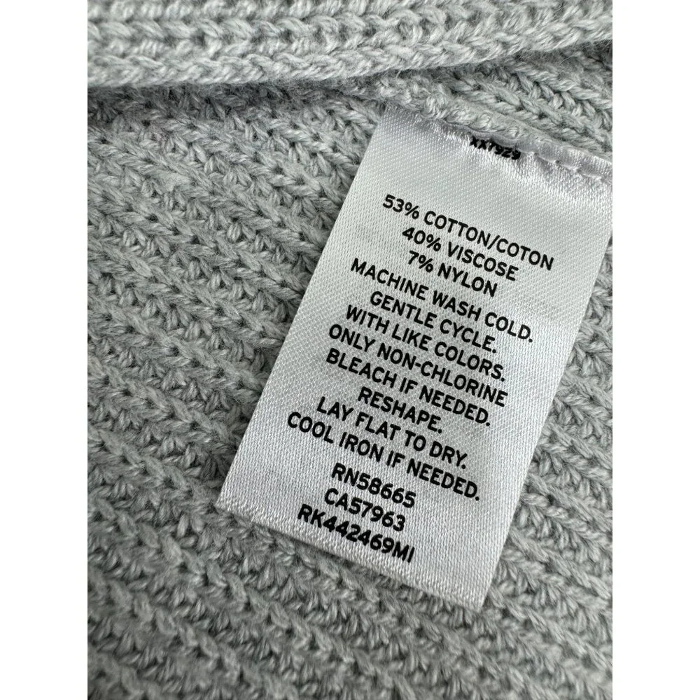 Abound Womens Midi Knit Sweater Dress Turtleneck Small S Gray Side Slit New NWT - Picture 12 of 12